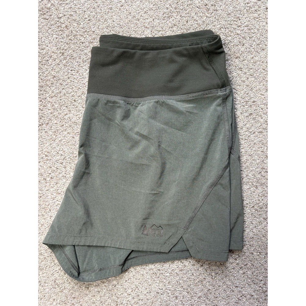 REI Co-op Women's Medium Olive Green Athletic Hiking Shorts Activewear
